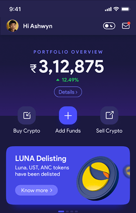Crypton interface rendered in dark mode